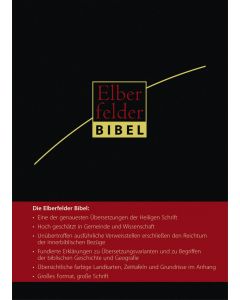 Elberfelder Bibel - Grossausgabe - schwarz mit Registerstanzung