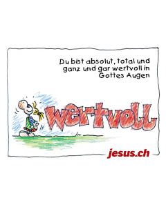 Postkarte Wertvoll A6 (Jesus.ch)